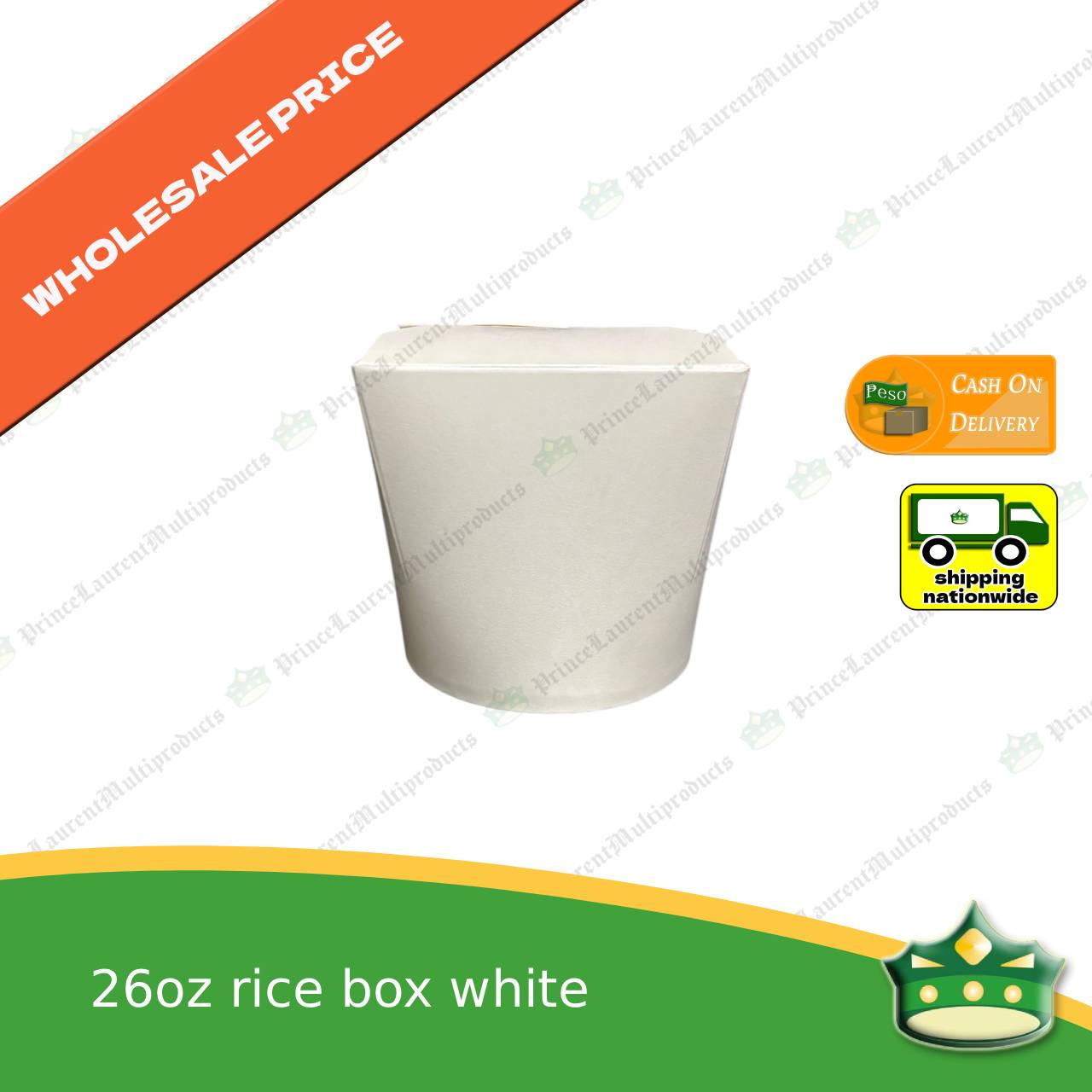 [1 case] noodle box 26 oz / noodle cup paper /rice in a box 770cc white with PE lam for takeout