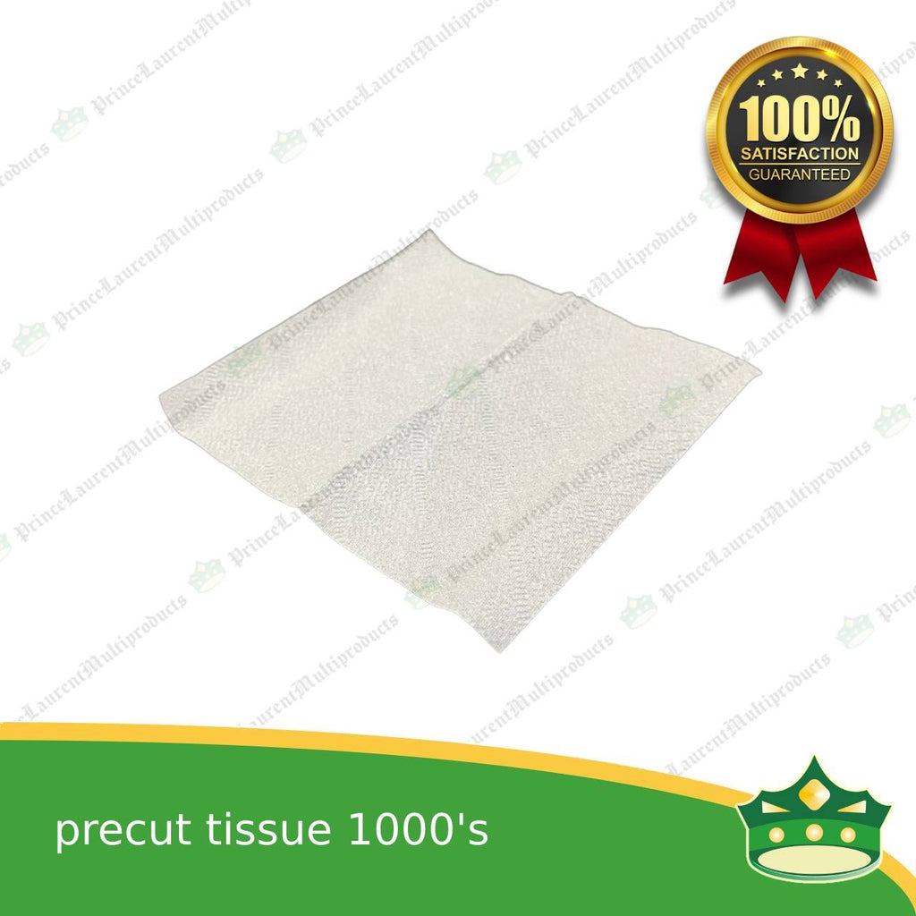 [1000 pcs] precut tissue MG pulp white for food & catering services, hospitality services, household uses