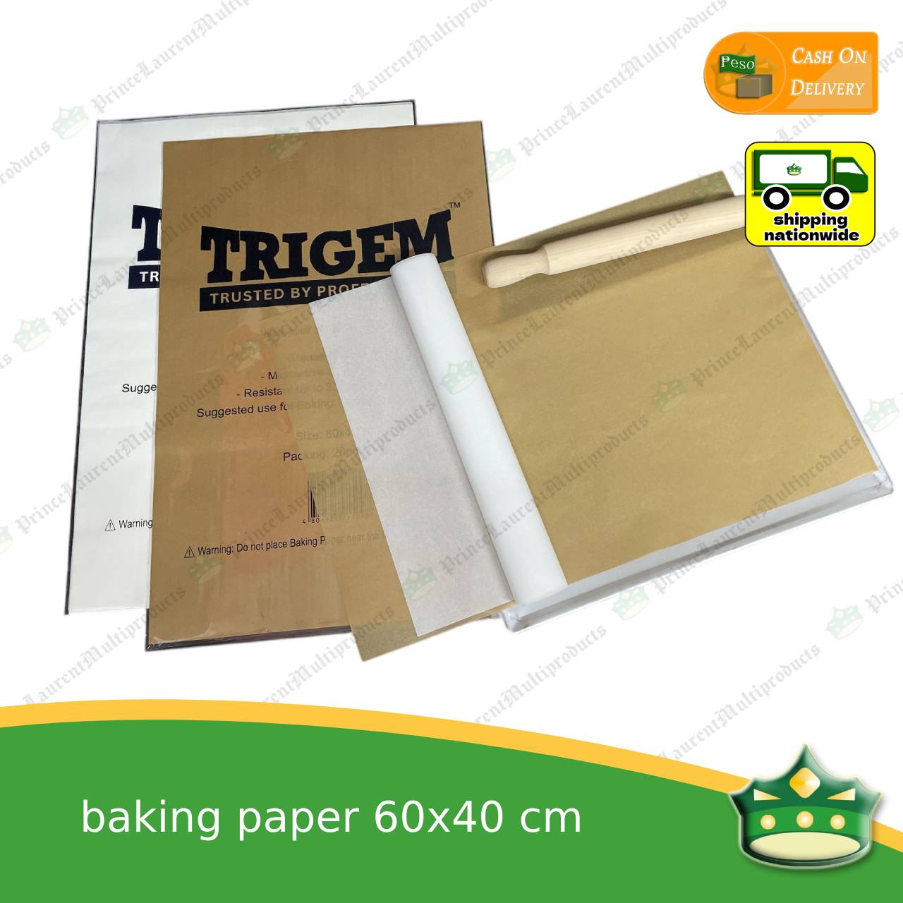 [20 pcs] Baking paper cut-sized 60x40 cm for bakers, restaurateur, hotels hassle-free and convenient