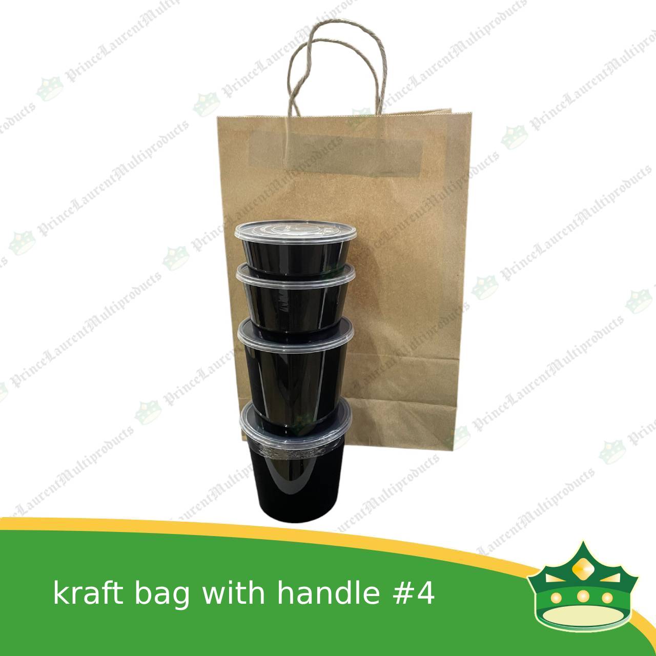[25 pcs] kraft paper bag with handle #4 (275x142x420mm)