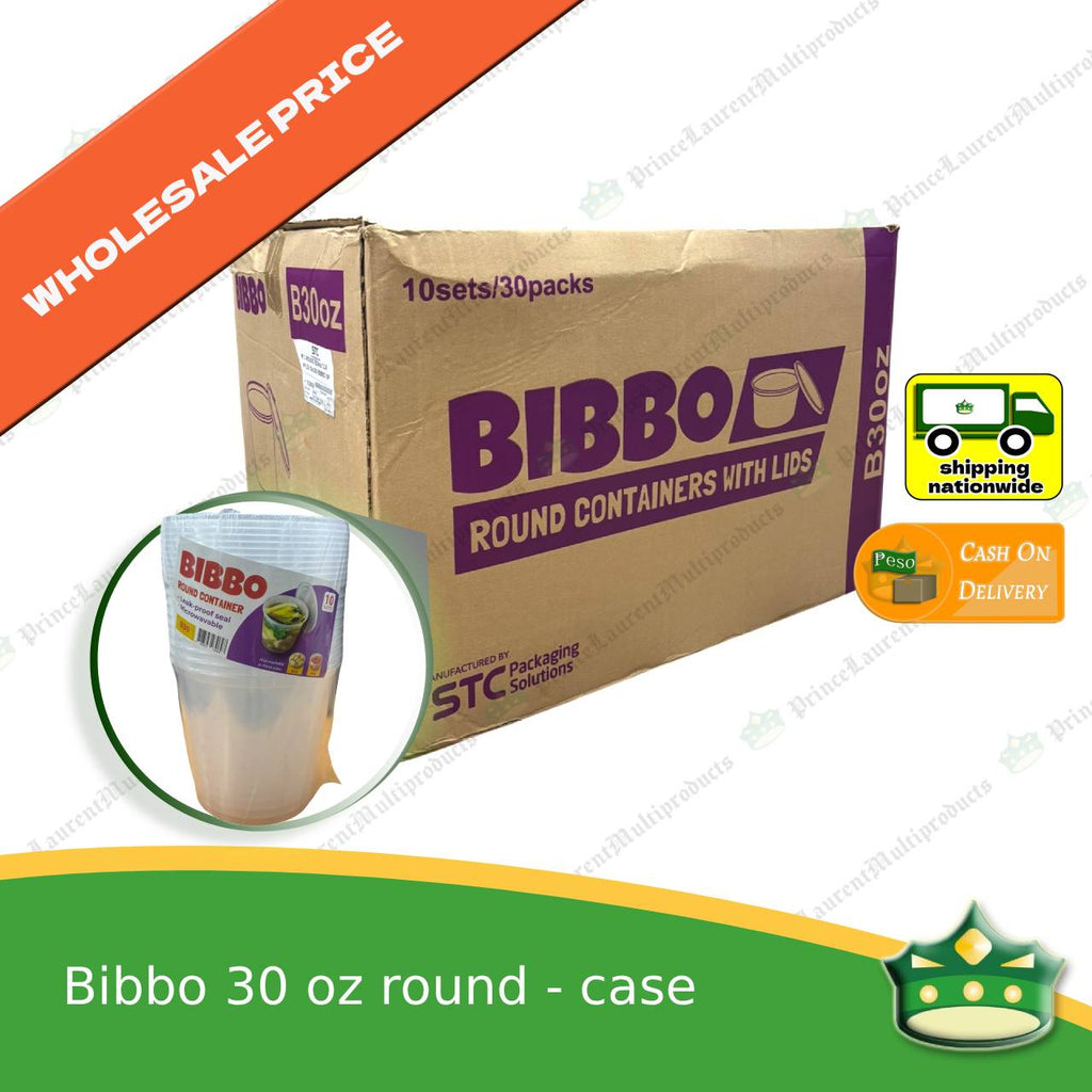 [300 pcs] Bibbo 30 oz round microwavable container with lids for packed meals rice lunch wholesale