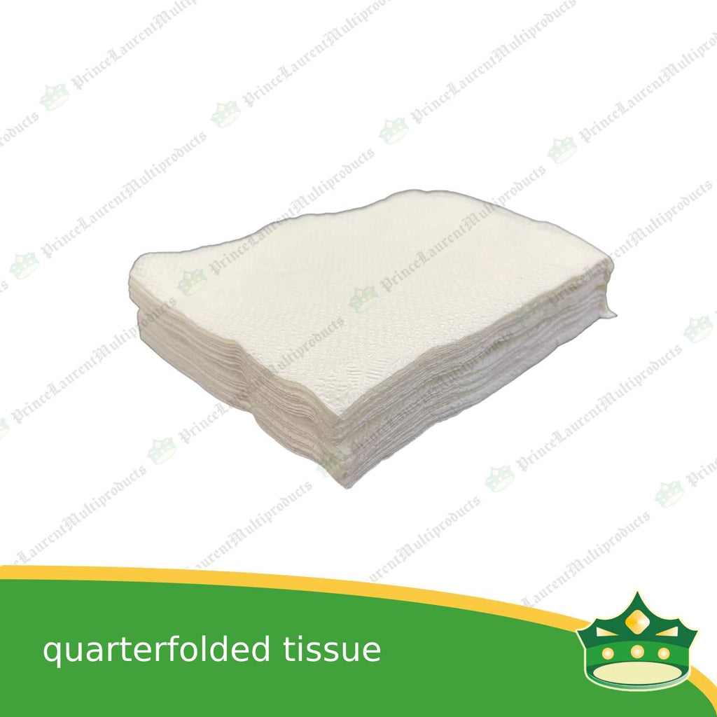 [350 sheets] quarterfolded tissue white pure pulp for table napkin, food or hospitality services, table napkins