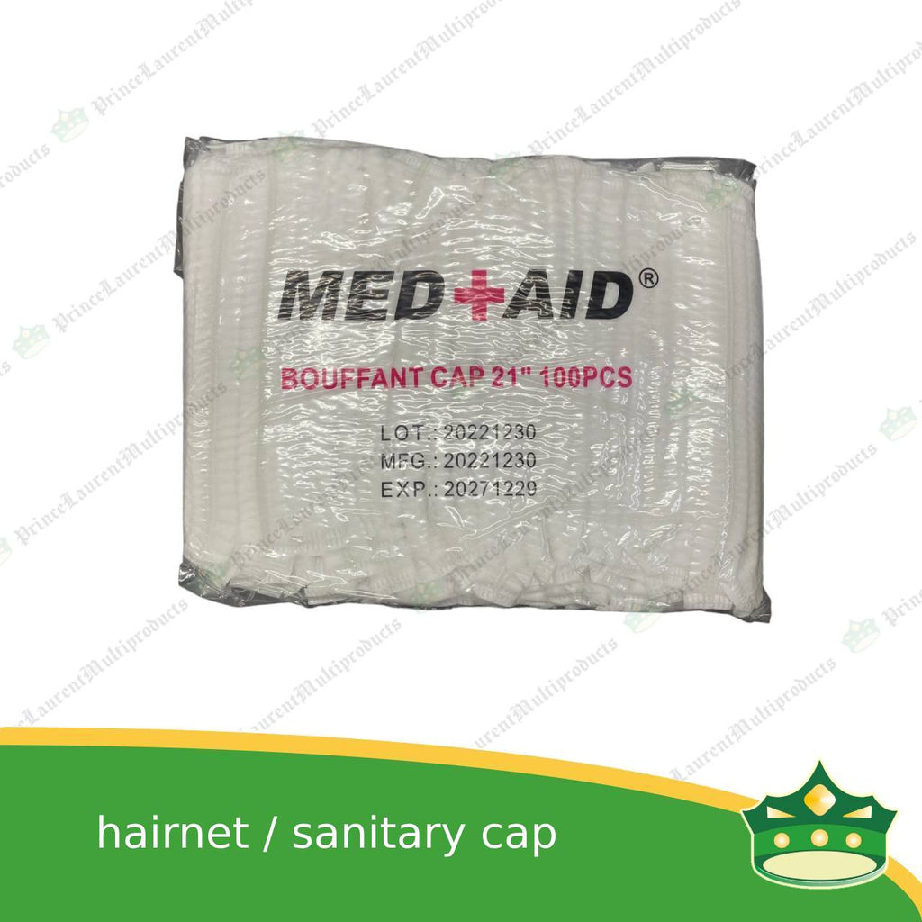 [100 pcs] hairnet white sanitary cap for food service and food safety & hygiene