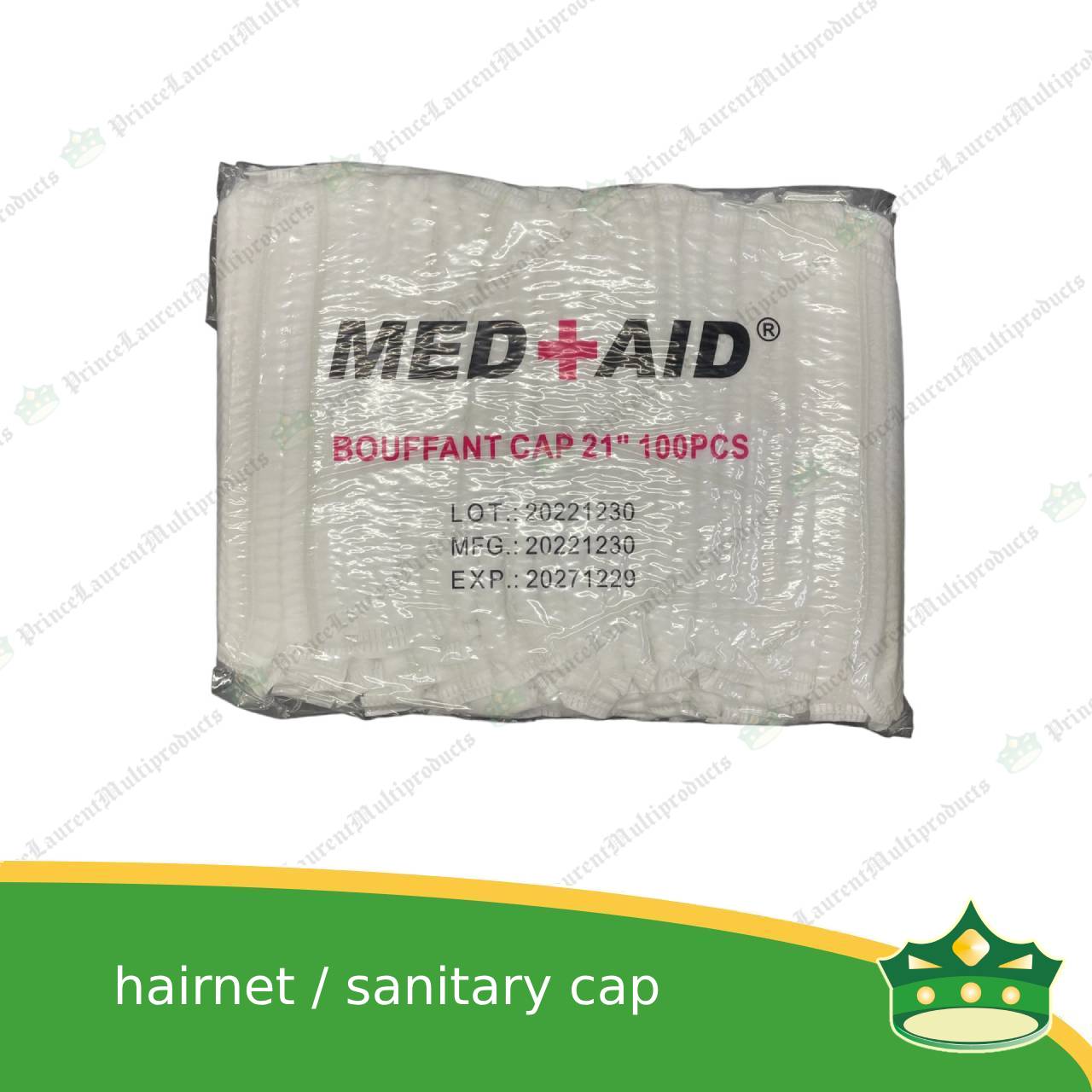 [100 pcs] hairnet white sanitary cap for food service and food safety & hygiene