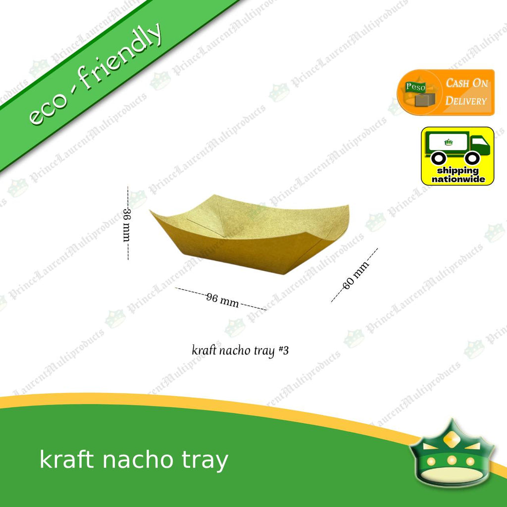 [50 pcs] paper boat or nacho trays to serve as food holder for nachos, fries, dimsum, meriendas, breads, takoyaki, fishball, squidball