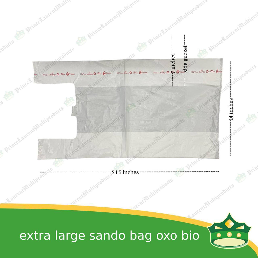 [50 pcs] sando bag bio bag white xl or extra large size (BIOPACK)