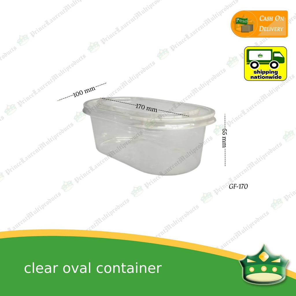 [50 pcs] clear oval container or clear tub for mango grahams, cake, puddings, mousse, desserts