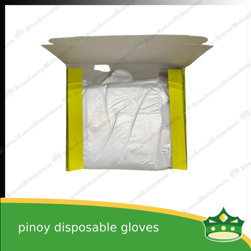 [100 pcs] plastic disposable gloves transparent with all purpose usage
