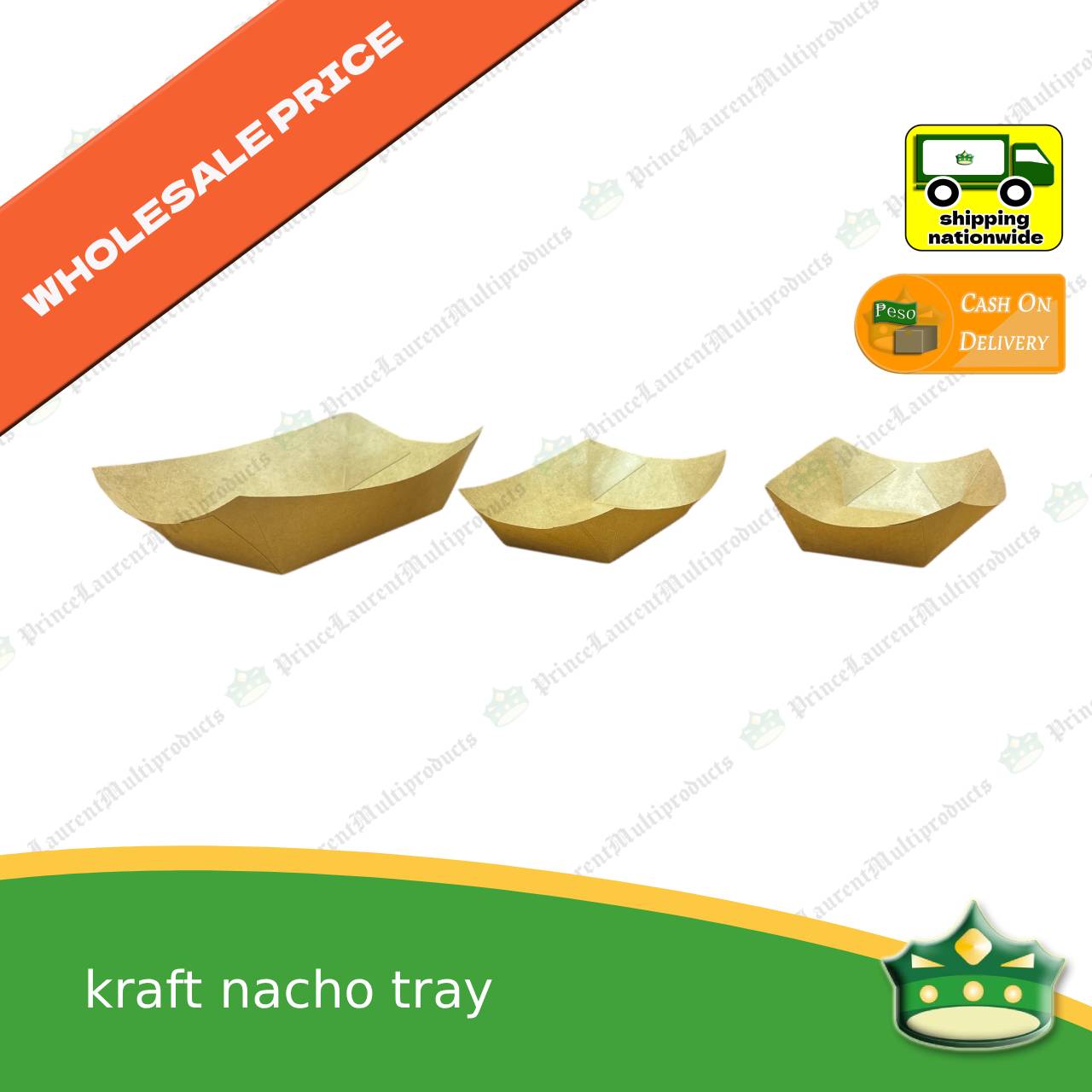 [500 pcs] paper boat or nacho trays to serve as food holder for nachos, fries, dimsum, meriendas, breads, takoyaki, fishball, squidball