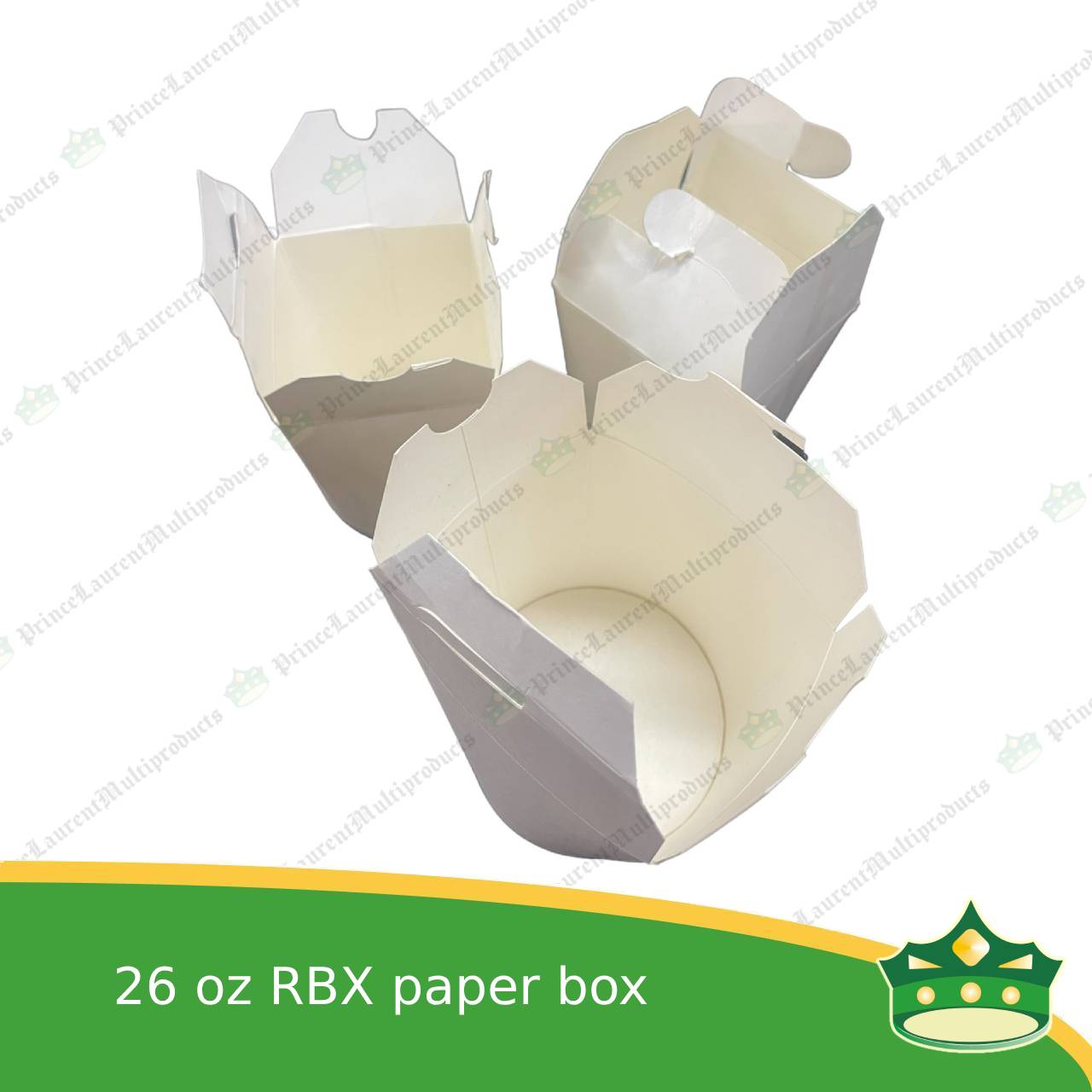 [50 pcs] noodle box 26 oz / noodle cup paper /rice in a box 770cc white with PE lamination for take-outs of noodles, pasta, ricetoppings, meatballs and so much more