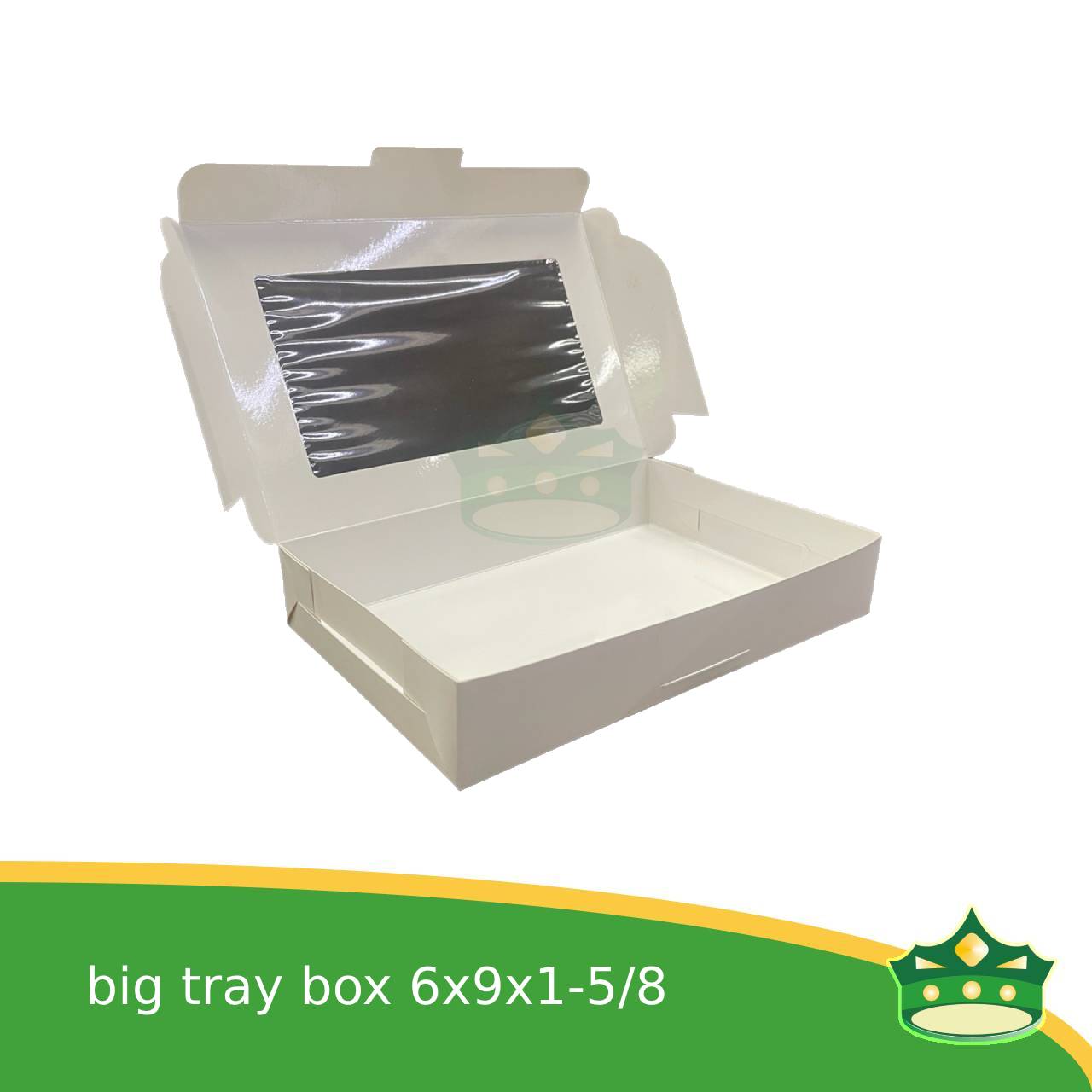 [20 pcs] 6x9x1-5/8 printed pastry box with window as one piece for pastries, gifts, brownies, cookies, etc