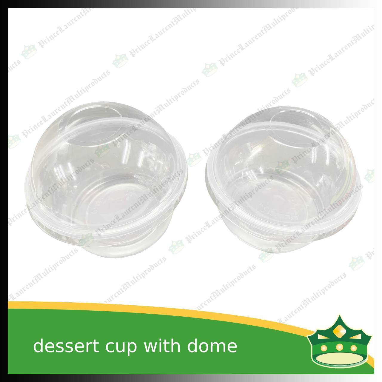 [100 pcs] dessert cup with dome LID 95mm diameter for desserts, side dishes, mini cakes, sundae or ice cream