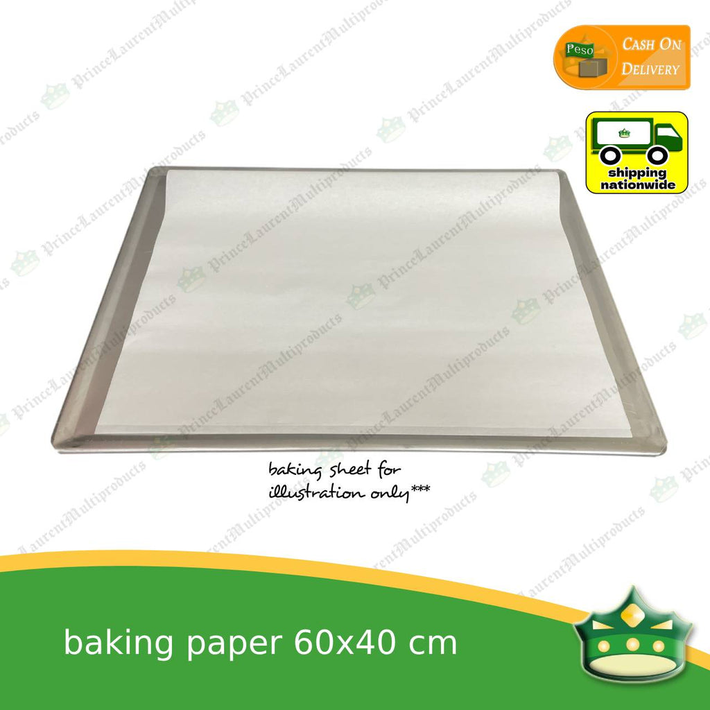 [20 pcs] Baking paper cut-sized 60x40 cm for bakers, restaurateur, hotels hassle-free and convenient