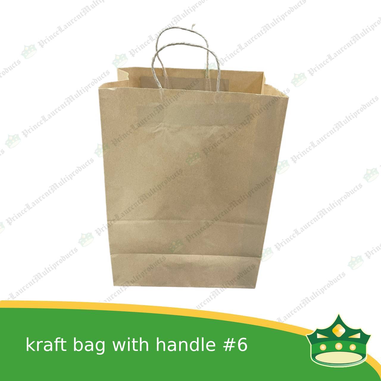 [25 pcs] kraft paper bag with handle #6 (305x172x415mm)