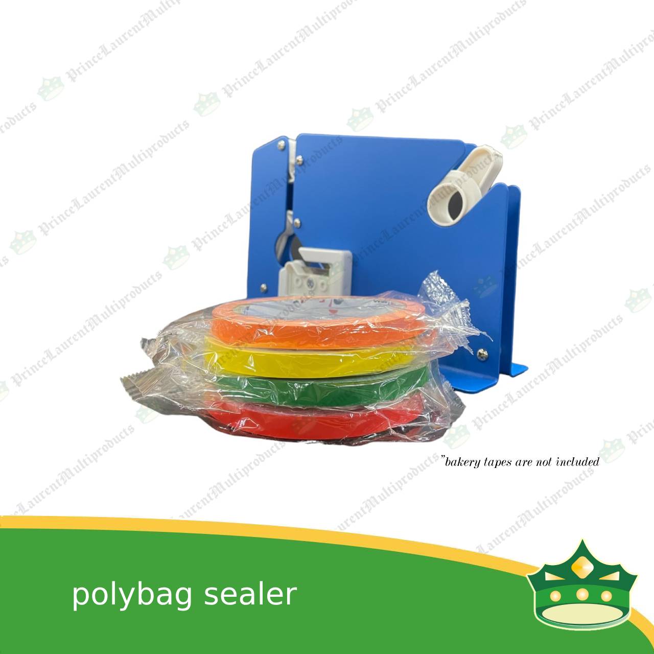 [1 pc] Bakery tape dispenser with cutter, polybag sealer for breads, pastries, cookies, fruits, vegetables, meat