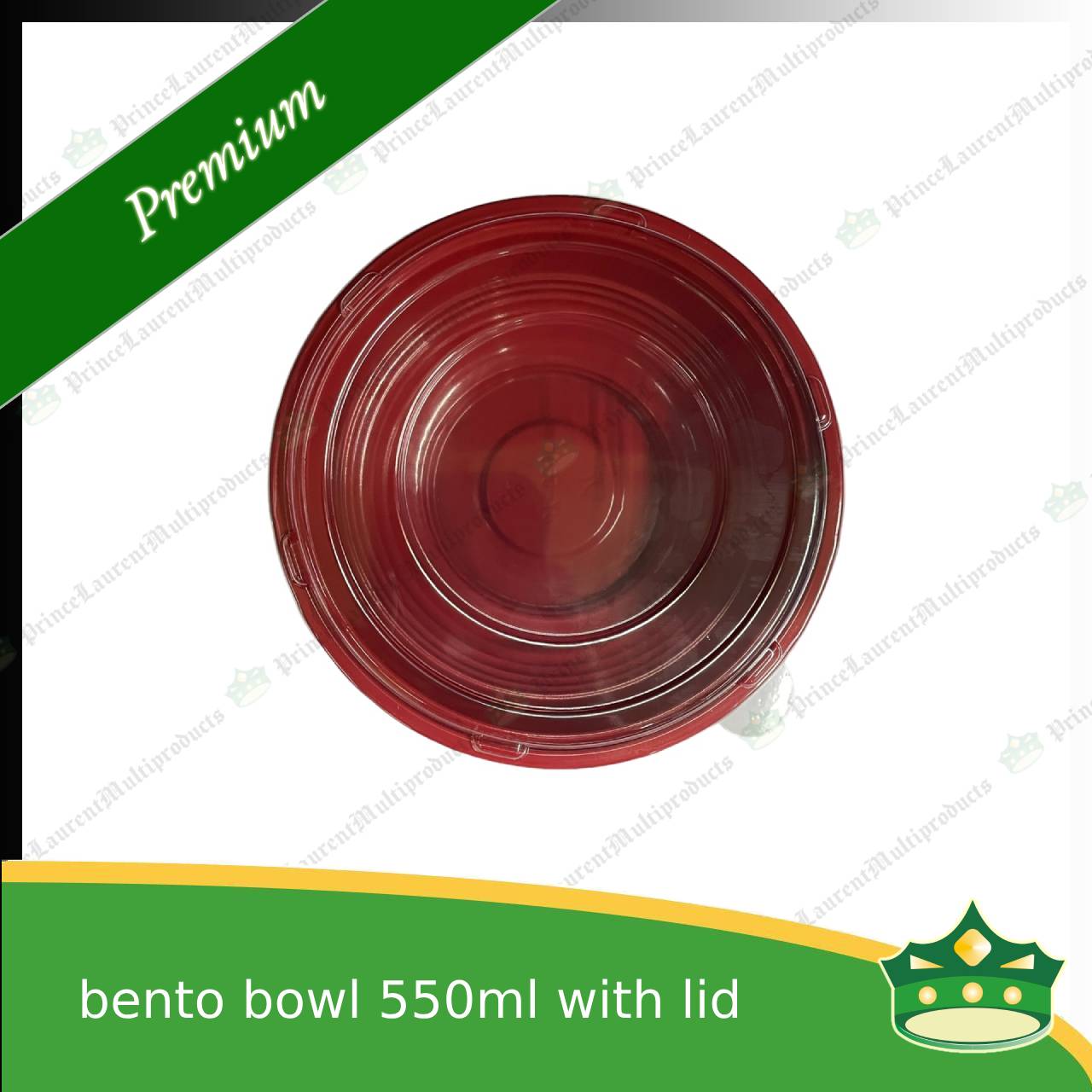 [50 pcs] ramen bowl bento bowl 550ml red and black bottom with clear lid for noodles ramen