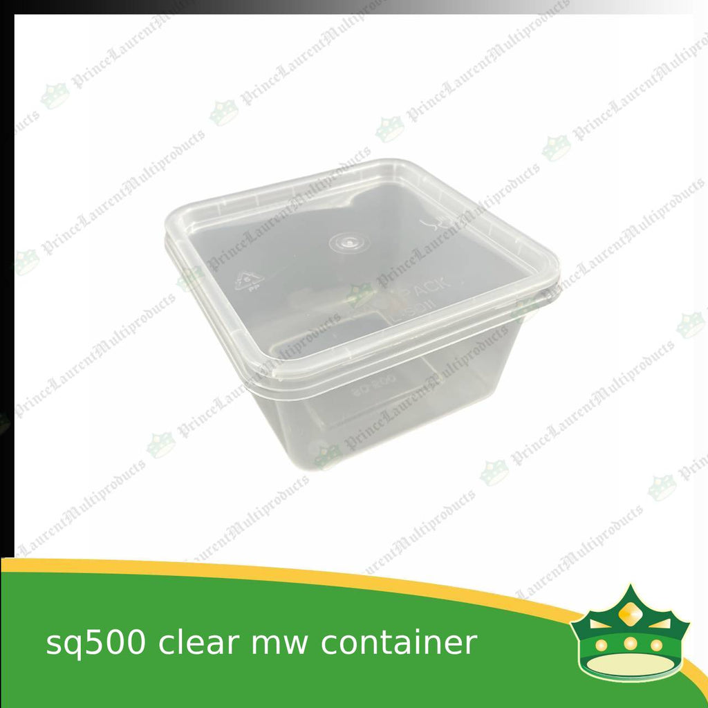 [10 pcs] sq500 square microwavable container for pastries or snacks