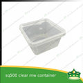 [10 pcs] sq500 square microwavable container for pastries or snacks