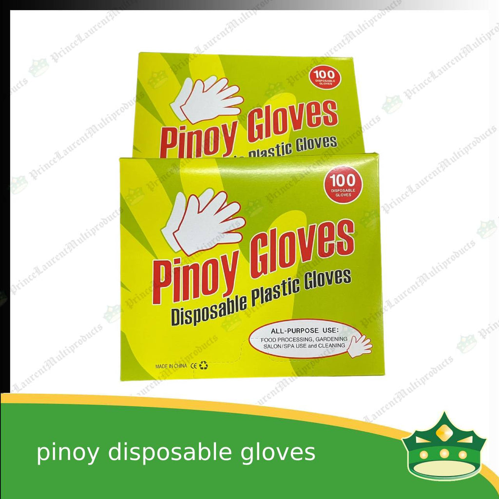 [100 pcs] plastic disposable gloves transparent with all purpose usage