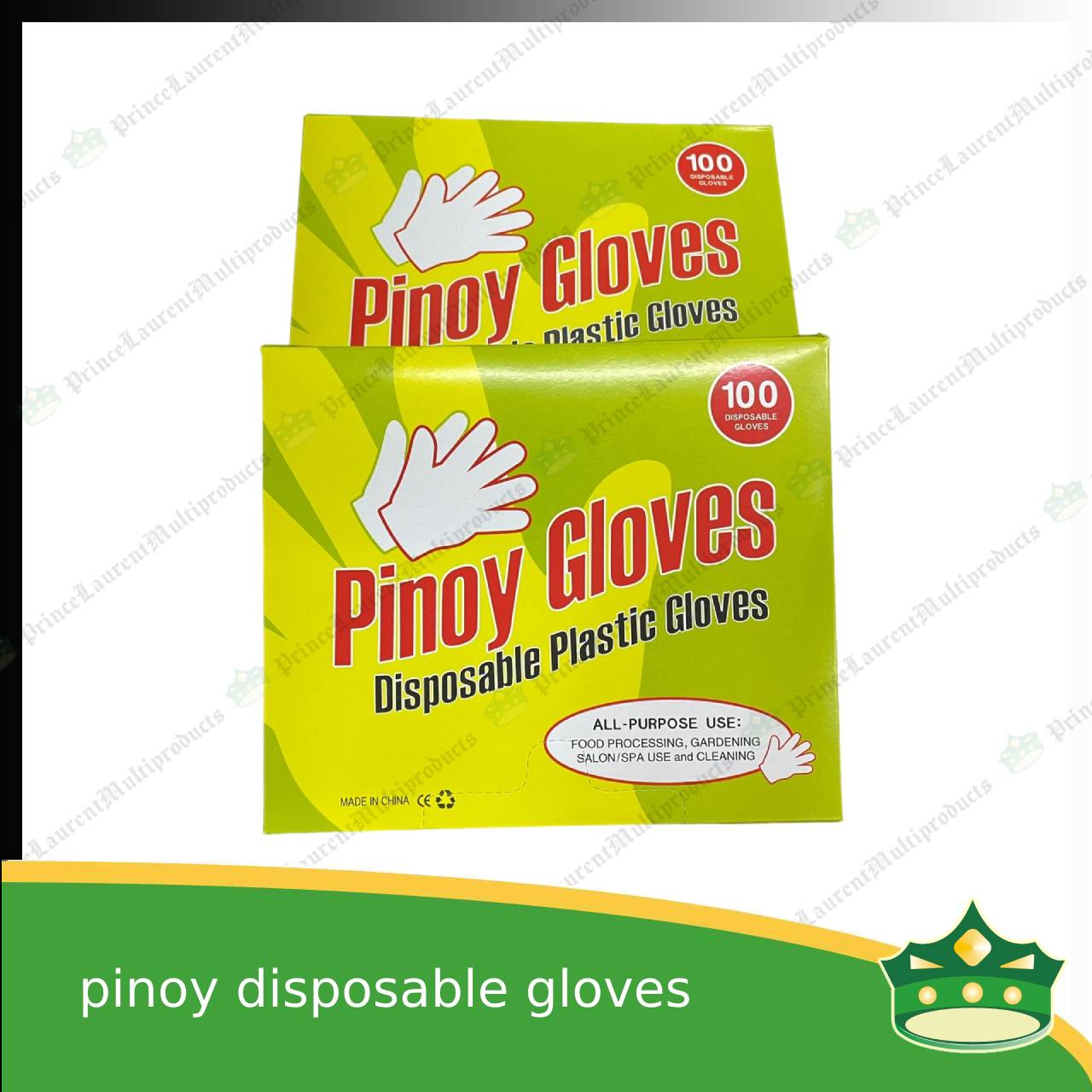 [100 pcs] plastic disposable gloves transparent with all purpose usage