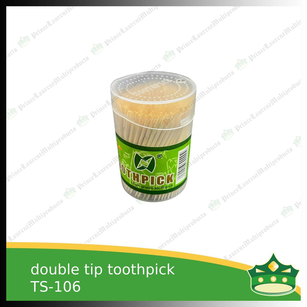 [280 pcs] bamboo toothpick double tip with holder for hygiene and practicality use in household or restaurant