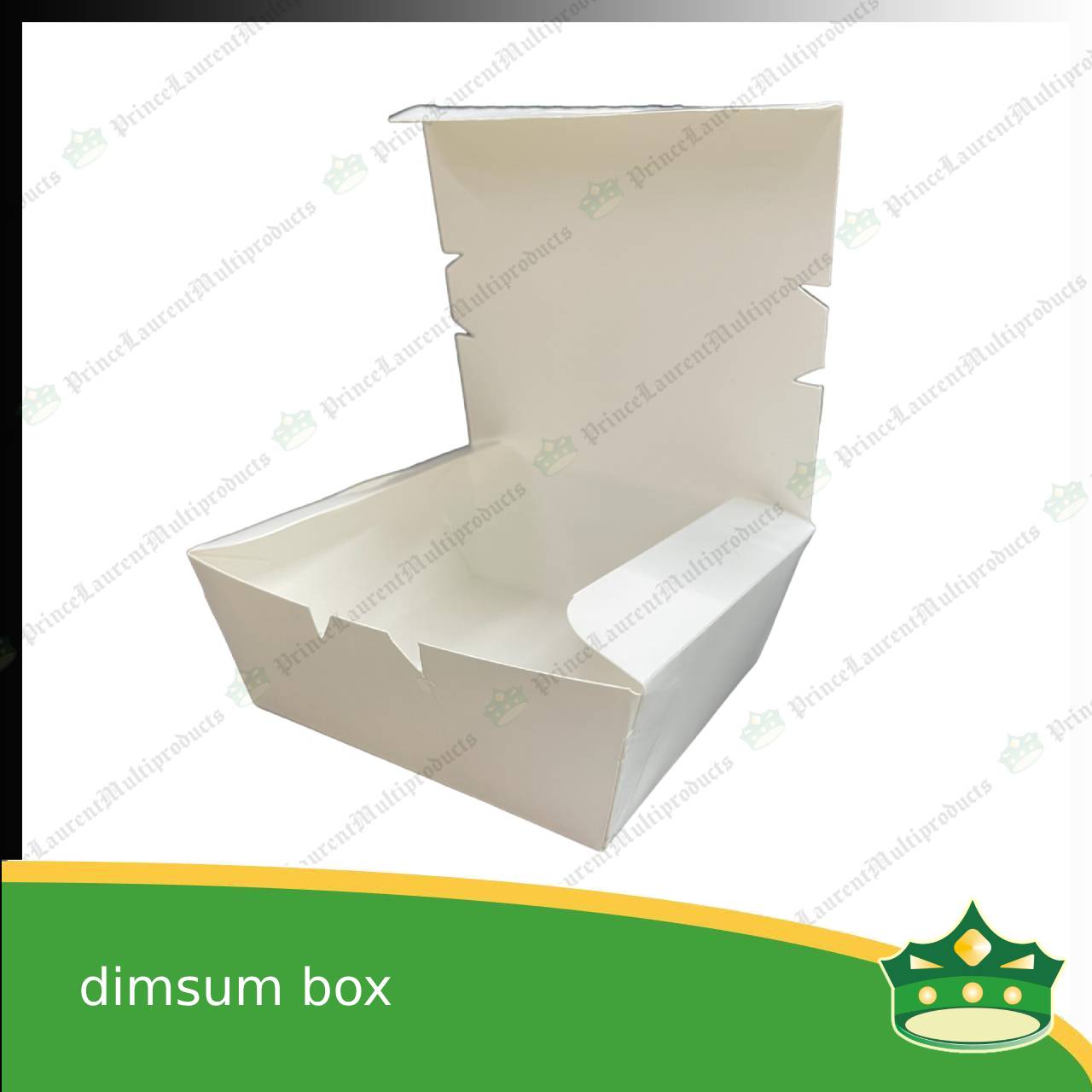 [25 pcs] paper dimsum box laminated white for take-out take home away meal pack for dimsum / noodles