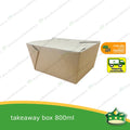 [50 pcs] takeaway box kraft 800ml laminated for take-out meals, viands, snacks, noodes, pansit, ulam, rice toppings, fried chicken, chicken pops and other products, saucy food