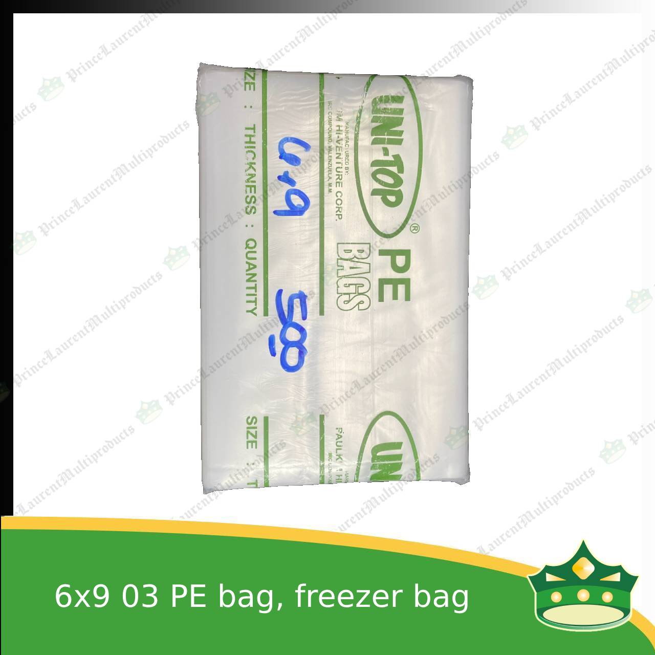 [500 pcs] 6x9 03 PE bag plastic for freezer repacking or frozen products
