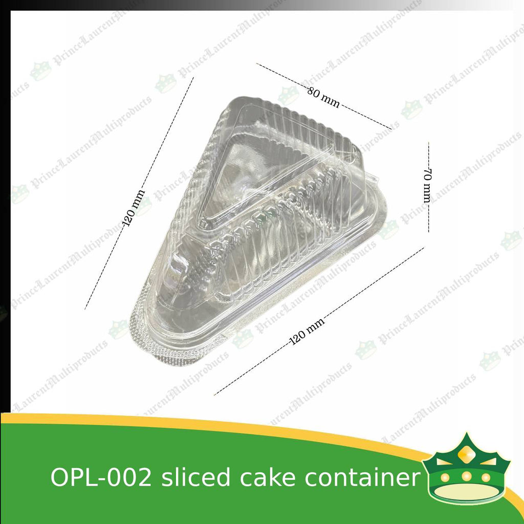 [100 pcs] sliced cake container OPS clear clamshell for cake slices take out packaging individual pack cake