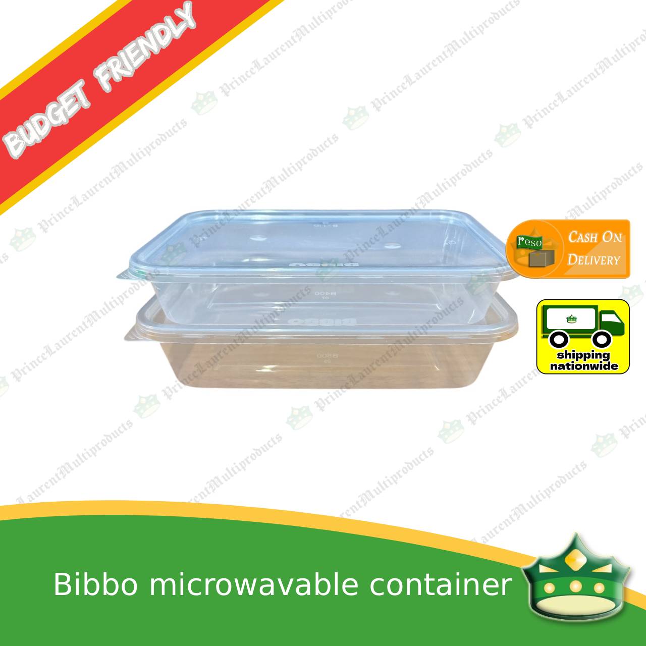 [10 pcs] Bibbo 400/500ml microwavable container for packed meals, rice meal, packed lunch