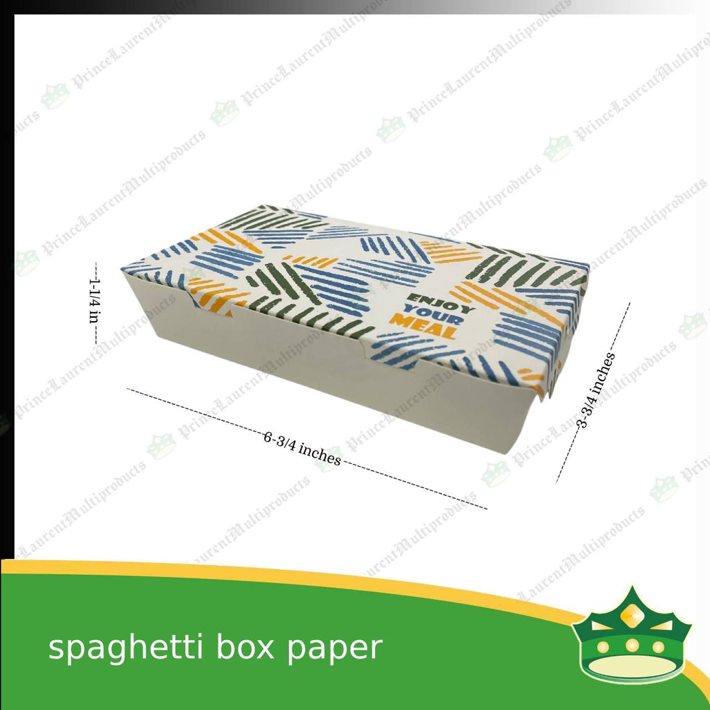 [20 pcs] paper spaghetti box laminated printed easy to assemble for take-out take home away meal pack