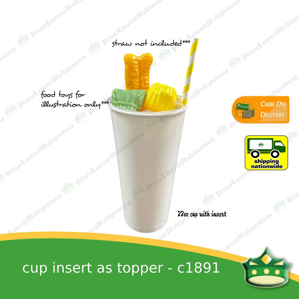 [50 pcs] fries topper cup insert 85mm for French fries holder , dimsum and other food holder on top