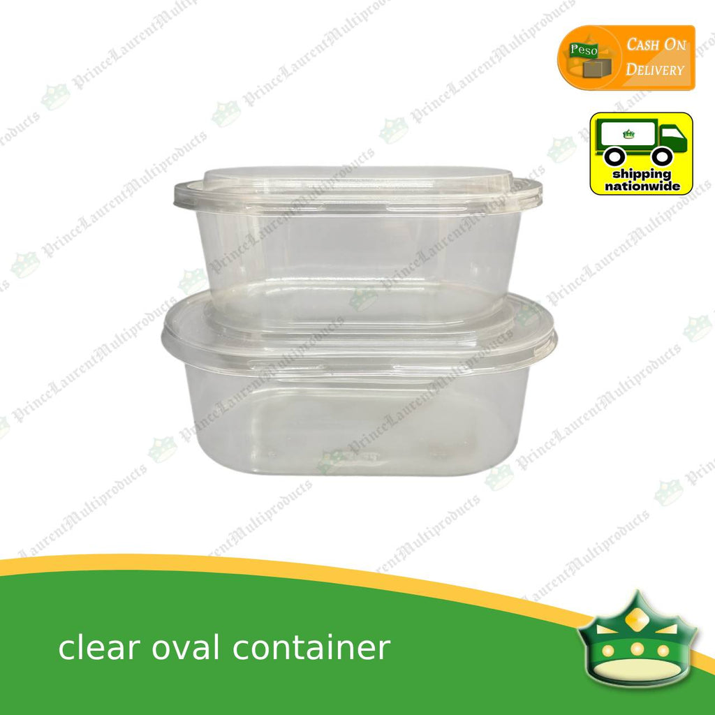 [50 pcs] clear oval container or clear tub for mango grahams, cake, puddings, mousse, desserts