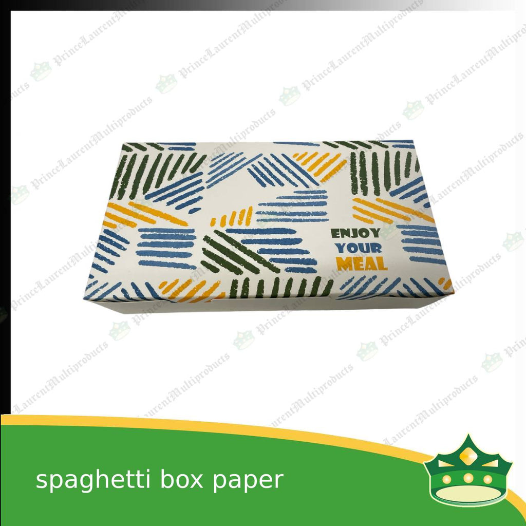 [20 pcs] paper spaghetti box laminated printed easy to assemble for take-out take home away meal pack