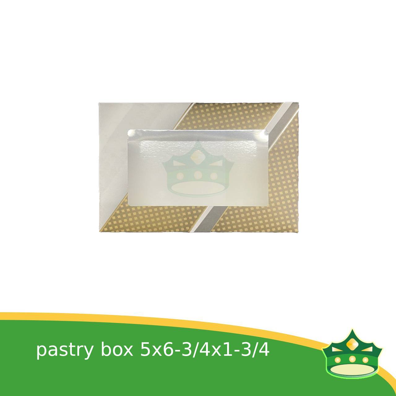 [20 pcs] 5x6-3/4 printed pastry box with window as one piece, for pastries, gifts, cookies, goodies, and other food items