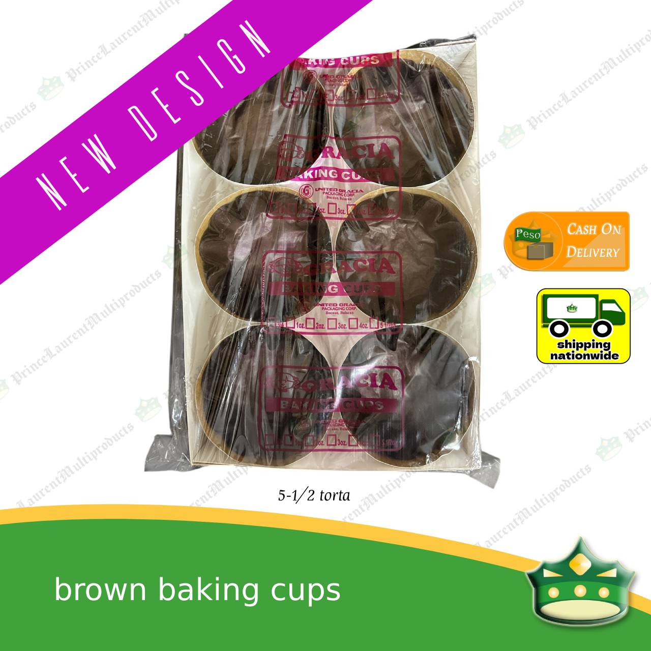 [1 pack] glassine cupcake liner baking cup BROWN for pastries,  tarts, cupcakes, eclairs, mamon