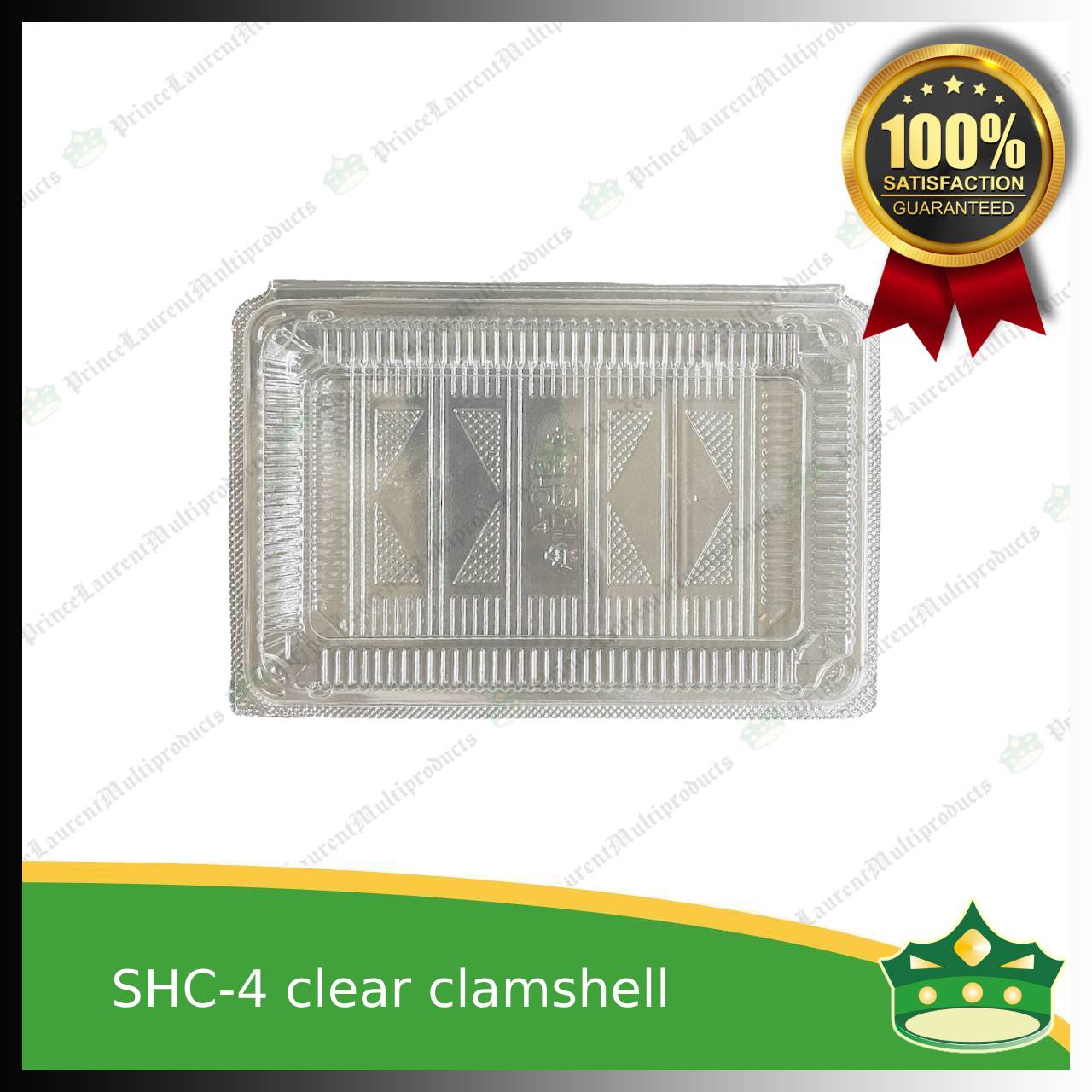 [500 pcs] clear clamshell SHC-4 OPS clearview food containers for any food products, leche flans, tarts, macaroons, salad, fruits, baked goods