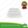 [100 pcs] clear clamshell bx-148L OPS clearview food containers for any food products, jap cake, muffins, cakes, hopia, cupcakes, salad, fruit, baked goods