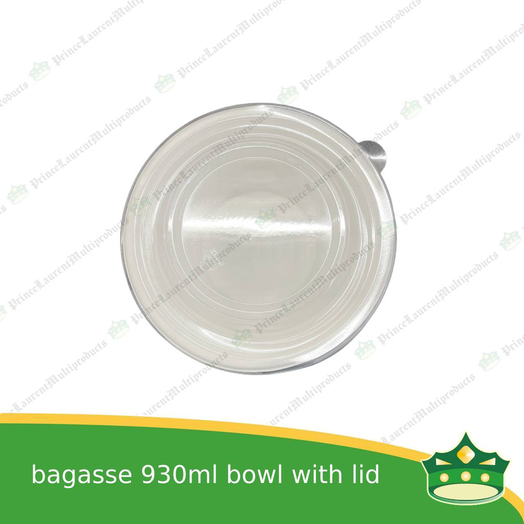 [50 pcs] bagasse soup salad bowl with pet lid paper take out noodles soup compostable biodegradable take away bowl for meals, rice toppings, catering food, noodles, soup, salad