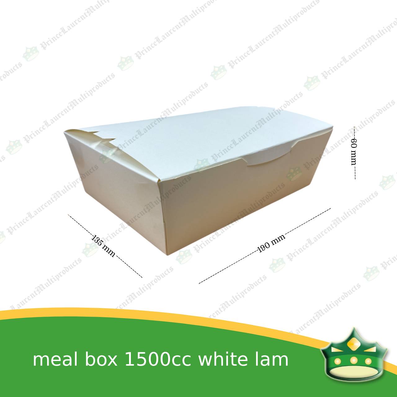 [25 pcs] BIG meal box 1500cc white laminated leak proof for big meals or party boxes, take-out, packed meal, ulam viands, rice toppings, noodles, pansit, merienda