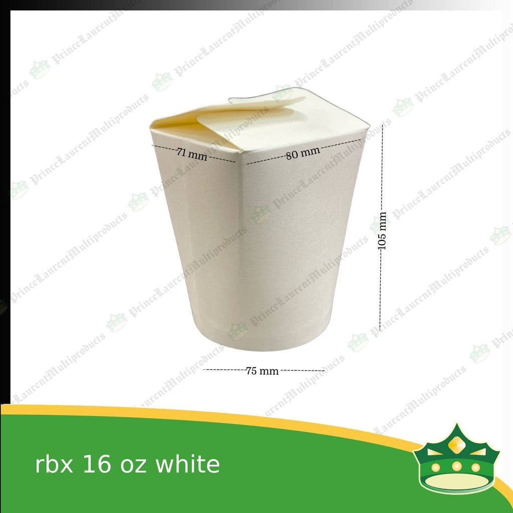 [1case] noodle box 16oz / noodle cup paper /rice in a box 470cc white with PE lamination for takeout