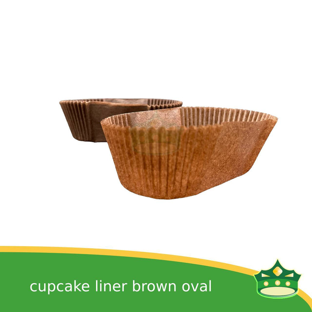 [1000 pcs] cupcake liner oval brown, white  for pastries,  tarts, cupcakes, eclairs, fudge bars