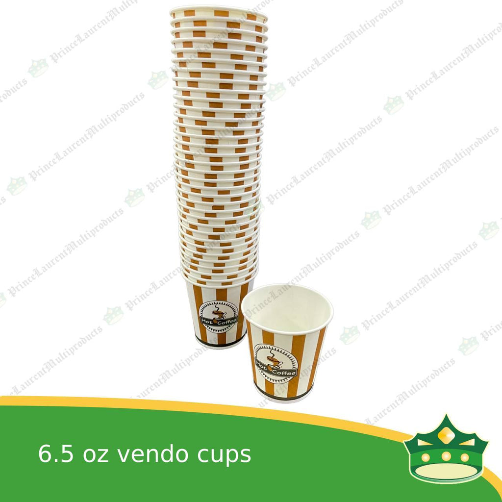 [1000 pcs] vendo machine paper cup 6.5 oz perfect fit compatible with coffee vending machine