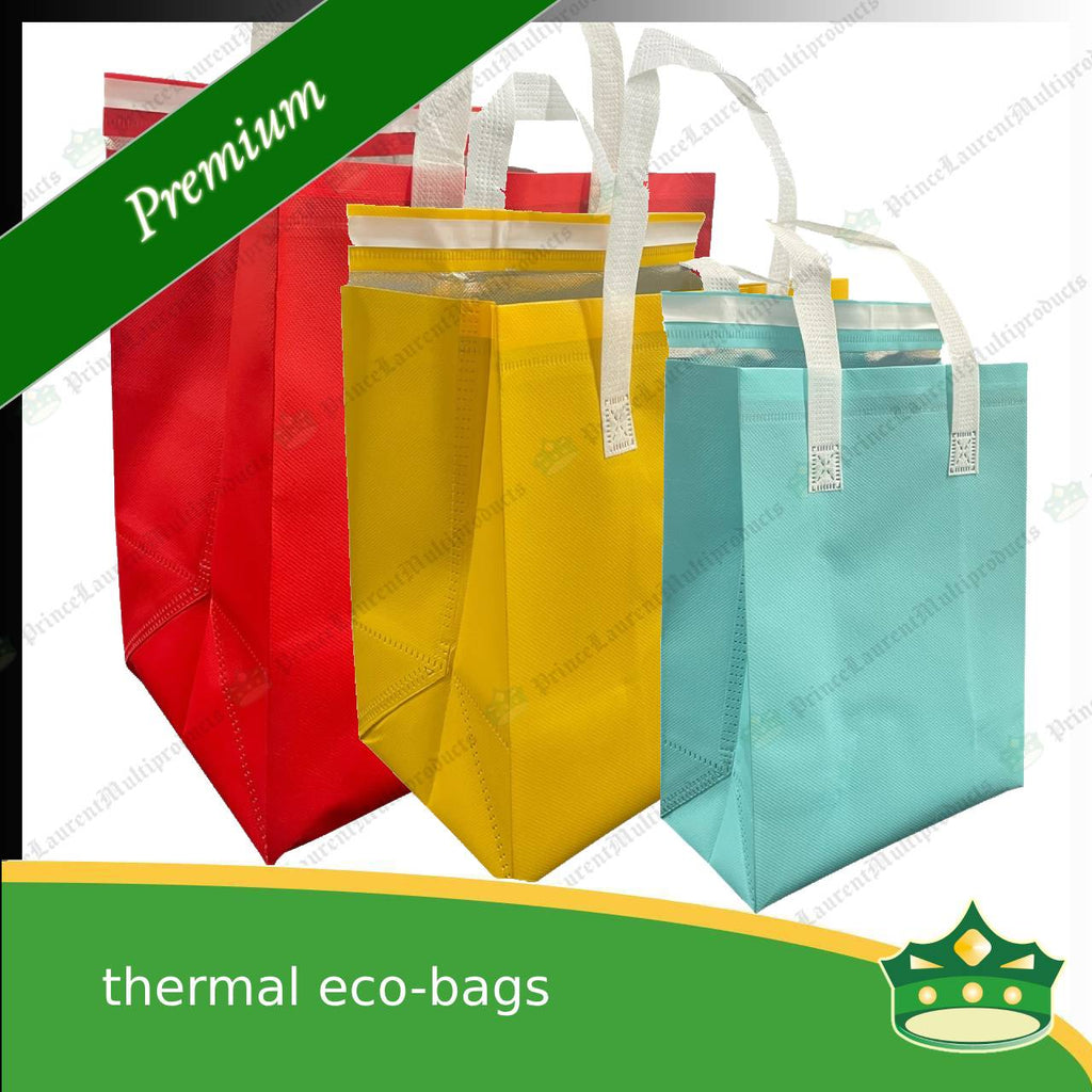 [10 pcs] thermal eco bag ecobag reusable & environment friendly bag