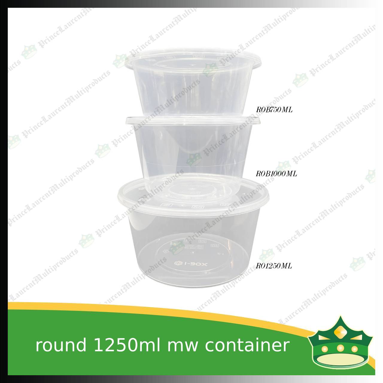 [30 pcs] IBOX brand 1250ml microwavable plastic large bowl containers with lid for take out of noodles soup and other food products