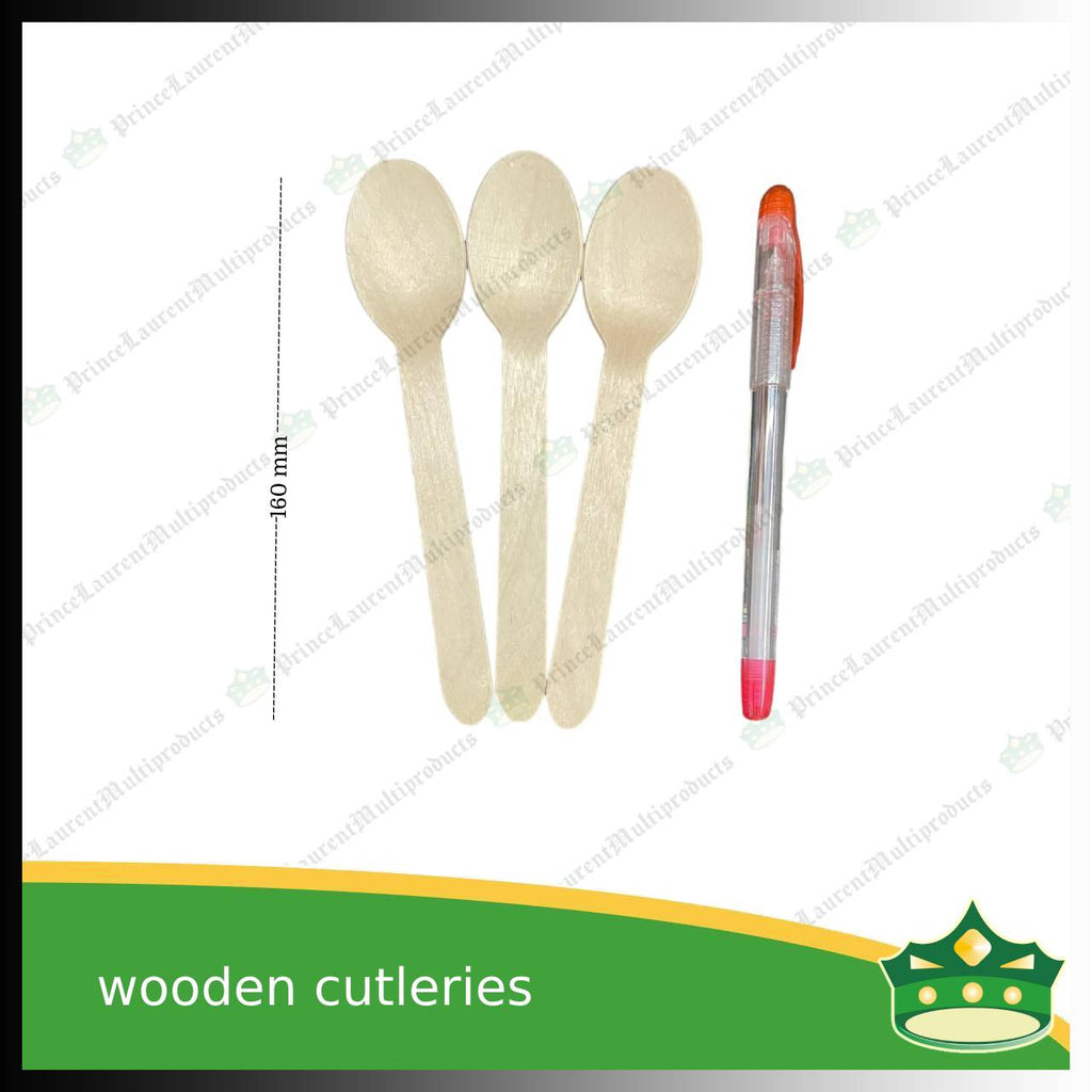 [1 case] wooden spoon 160mm disposable biodegradable server cutleries for takeouts as utensils