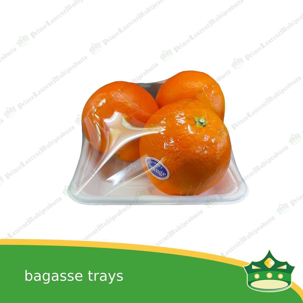 [25 pcs] bagasse paper tray square 5x5 inches fruit tray as grocery packaging, fruit repacking, vegetable repacking, meat repackaging, frozen products repacking, produce packing