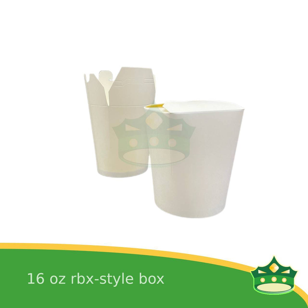 [50 pcs] noodle box / noodle cup paper /rice in a box 470cc white with PE lamination for take-outs of noodles, pasta, ricetoppings, meatballs and so much more