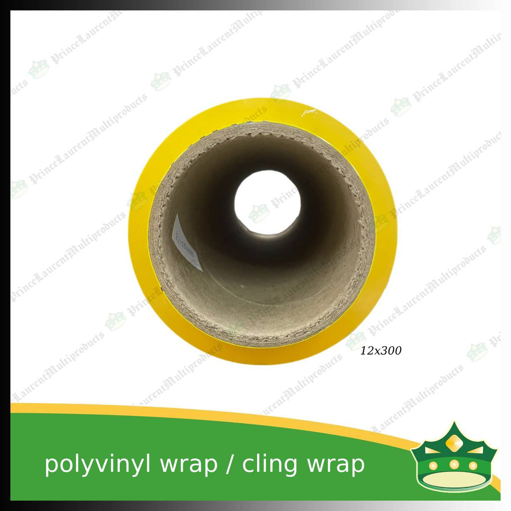 [1 roll] plastic polyvinyl wrap or cling wrap or food wrap to protect surface or items from dirt / moisture