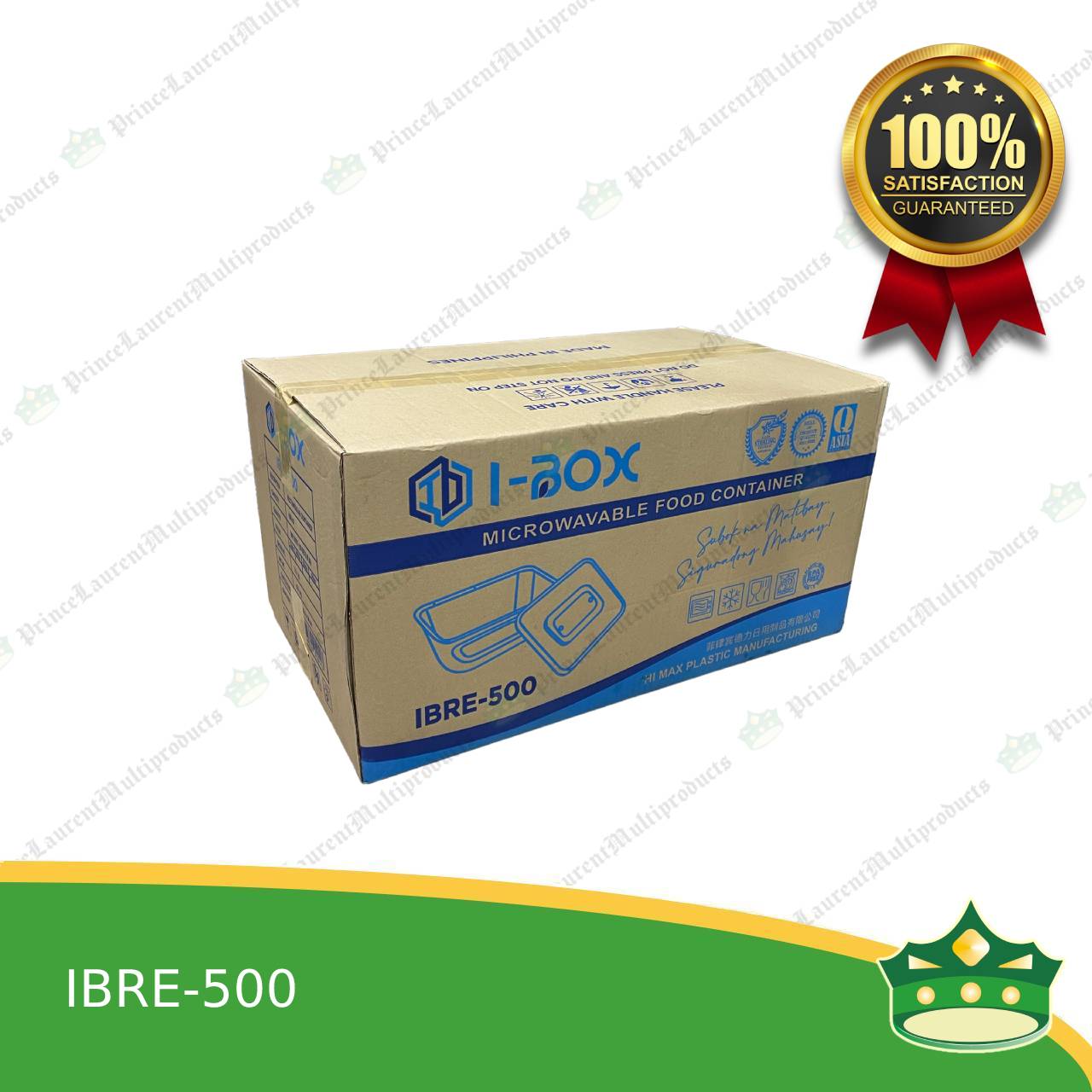 [300 pcs] IBOX brand re500 microwavable plastic rectangular clear containers take out for meals and other food products
